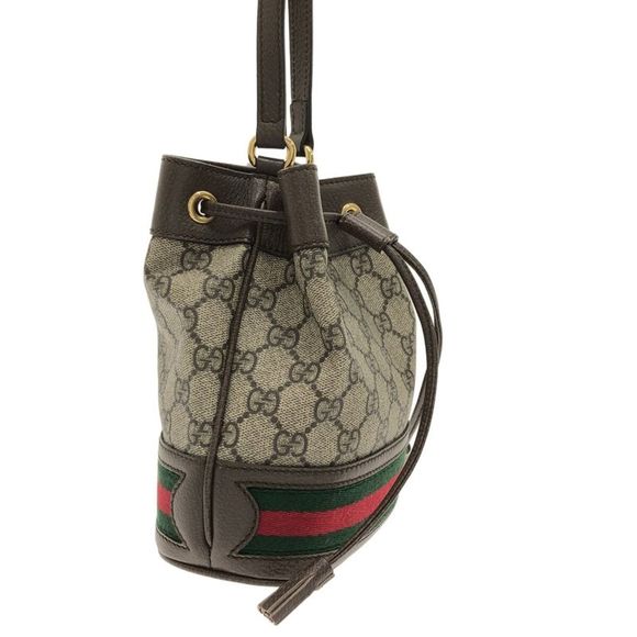 Gucci Ophidia Brown Canvas Shoulder Bag (Pre-Owned) - Picture 4 of 12